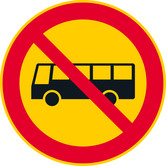 Linja-autolla ajo kielletty kuva