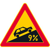 Jyrkkä mäki 9% kuva