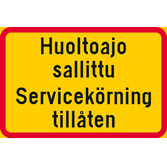 Huoltoajo sallittu kuva